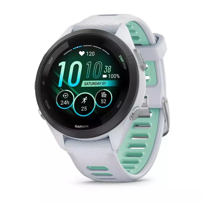 Garmin Forerunner 265S Music 42mm White/Turquoise GPS Sports Watch