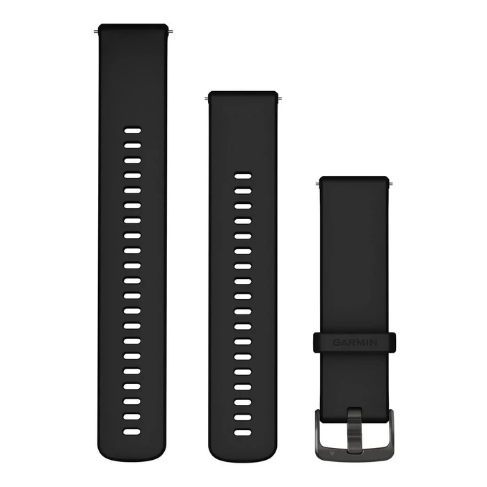 Garmin Replacement Silicone Watch Band 22 mm (Vivoactive 4) - Black/Slate Gray, 010-13256-21