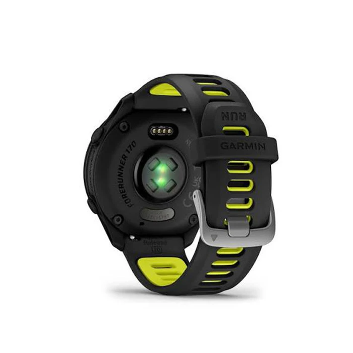 Garmin Forerunner 170 43mm Smartwatch Bluetooth Μαύρο με μαύρο/κίτρινο λουράκι