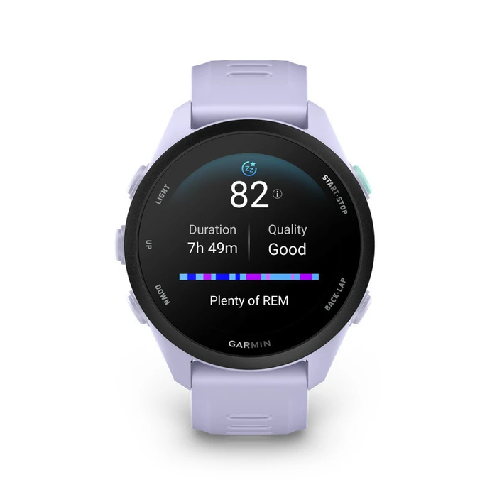 Garmin Forerunner 70 Cool Lavender/Μαύρο με γρήγορο-αλλαγής σιλικόνιο λουράκι 20 mm