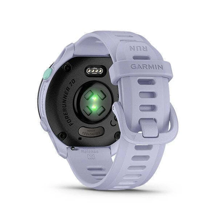 Garmin Forerunner 70 Cool Lavender/Μαύρο με γρήγορο-αλλαγής σιλικόνιο λουράκι 20 mm