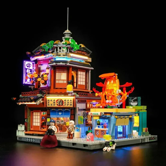 Lumibricks Cyberpunk Neoncity - Izakaya Building Set, 1987 pcs, Ages 16+