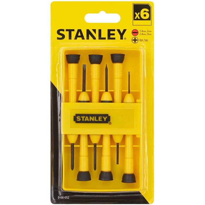 Stanley Σετ 6 Κατσαβίδια Ακριβείας με 6 Εναλλασσόμενες Μύτες 0-66-052