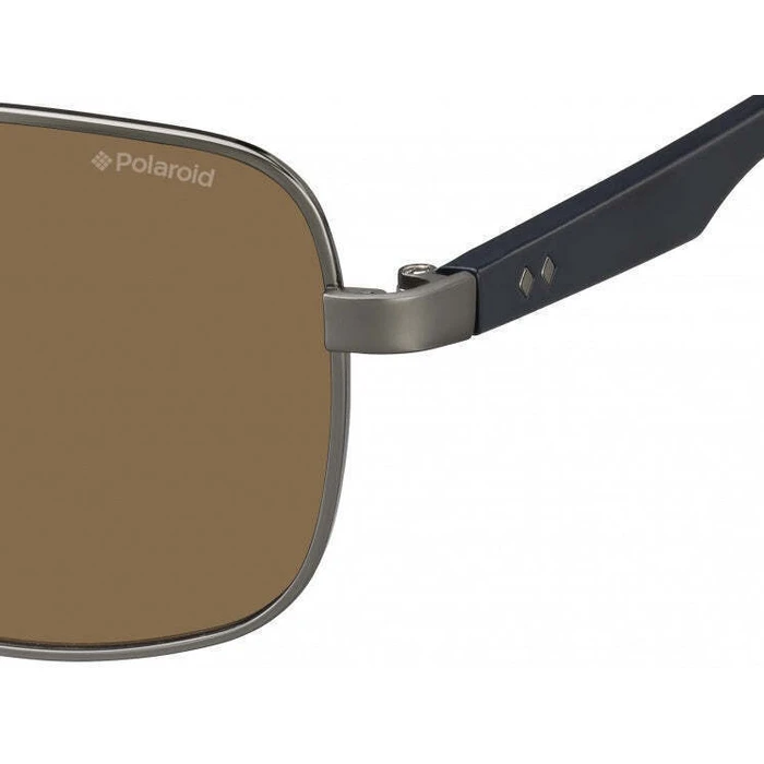 Polaroid Ανδρικά Γυαλιά Ηλίου με Ασημί Σκελετό και Καφέ Polarized Φακό PLD2042/S RW2IG