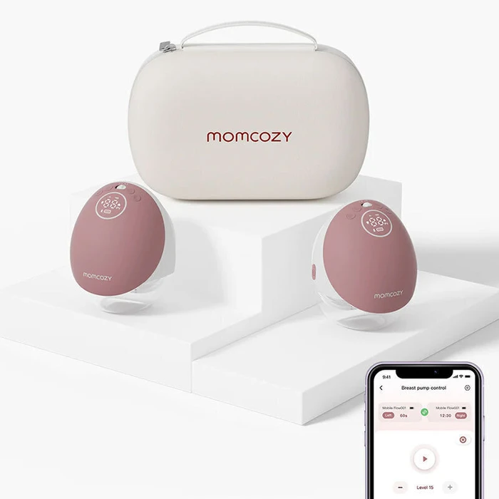 Momcozy Ηλεκτρικό Διπλό Θήλαστρο M9 με Μπαταρία & Κουτί Αποθήκευσης (Κόκκινο)