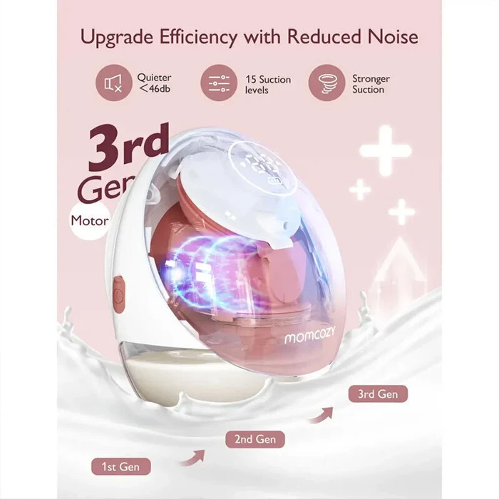 Momcozy Ηλεκτρικό Διπλό Θήλαστρο M9 με Μπαταρία & Κουτί Αποθήκευσης (Κόκκινο)
