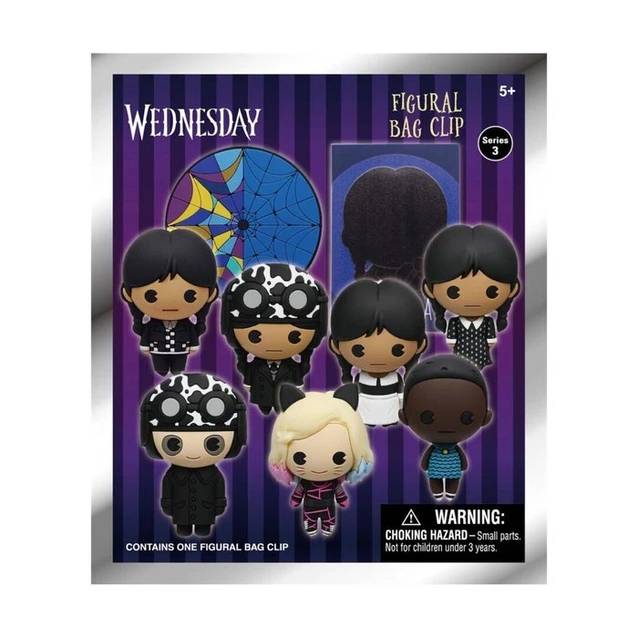 Monogram International Wednesday Φιγούρα Μπρελόκ 3D Foam Bag Clips Blind Bag Series 3