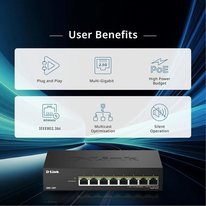 D-Link Διακόπτης DMS-108P/E