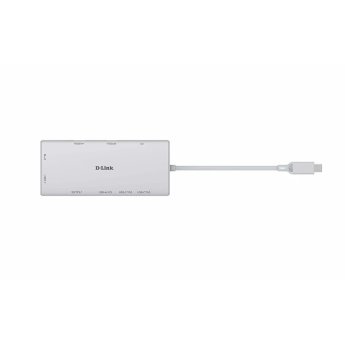 D-Link USB 3.2 Hub 10 Θυρών με σύνδεση USB-C / Ethernet Λευκό DUP-A01