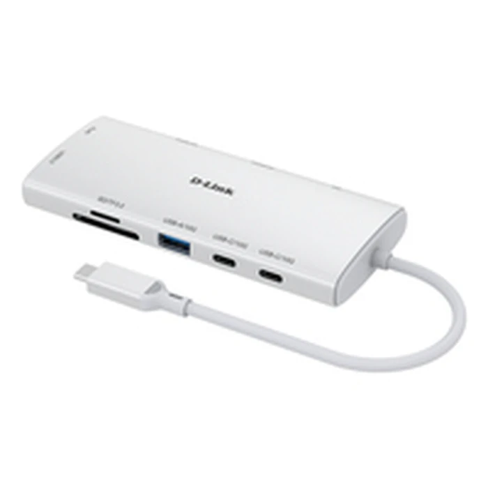 D-Link USB 3.2 Hub 10 Θυρών με σύνδεση USB-C / Ethernet Λευκό DUP-A01