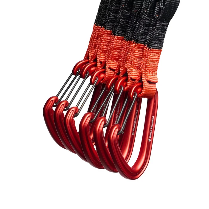 Black Diamond Hotforge Hybrid Quickpack 12 cm Climbing Quickdraws Octane (Pack of 6)