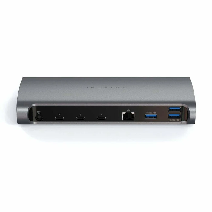 Satechi USB-C Docking Station με 4K PD, Ethernet και σύνδεση 2 Οθονών Γκρι (ST-UCT4DM)