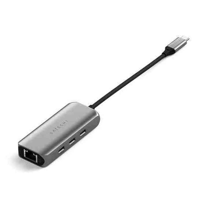 Satechi 3-Port USB 3.2 Hub USB-C with Ethernet - Grey (ST-H3C25EM)