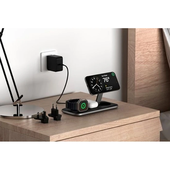 Satechi Ασύρματος Φορτιστής Qi2 15W Power Delivery Γκρι (Trio)