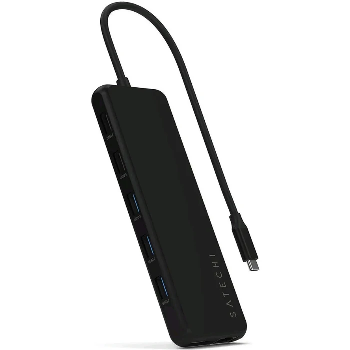 Satechi 13-in-1 USB-C Docking Station with HDMI/DisplayPort 4K, PD, Gigabit Ethernet and 3-Monitor Support, Black