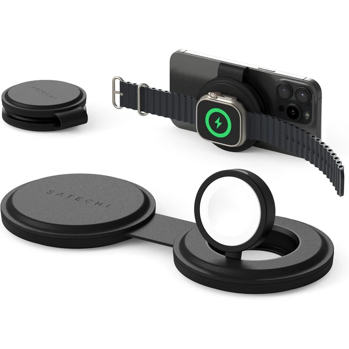Satechi OntheGo 2-in-1 Wireless Charger Qi2 15W Black (ST-QTG21K)