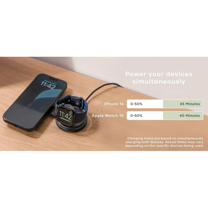 Satechi OntheGo 2-in-1 Wireless Charger Qi2 15W Black (ST-QTG21K)