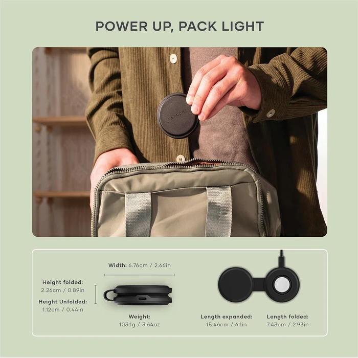 Satechi OntheGo 2-in-1 Wireless Charger Qi2 15W Black (ST-QTG21K)