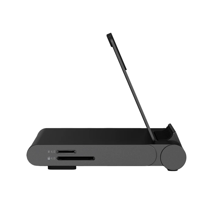 Satechi OntheGo Foldable Stand Hub - πτυσσόμενη βάση και hub USB-C (100W PD, USB-C 10Gbps, USB-A 10Gbps, αναγνώστης microSD/SD 312 MB/s, jack 3.5mm, HDMI 4K) - Space Black