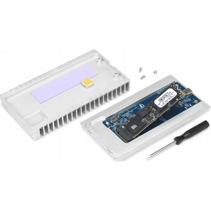 OWC Express 1M2 USB4 (40Gb/s) external enclosure for NVMe M.2 SSD, Silver Aluminum (OWCUS4EXP1M2)