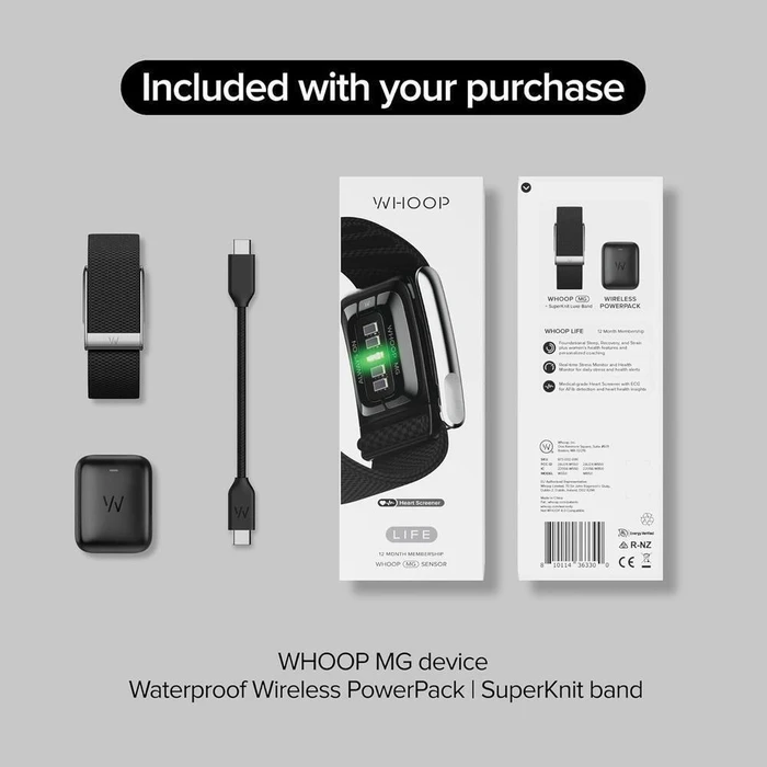 WHOOP 5.0 Life (Jet Black) - Health & Fitness Tracker