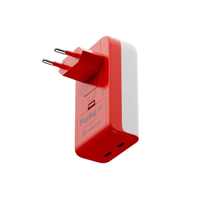 Twelve South Φορτιστής Τοίχου GaN με 2 Θύρες USB-C 50W Power Delivery Λευκός (PlugBug)