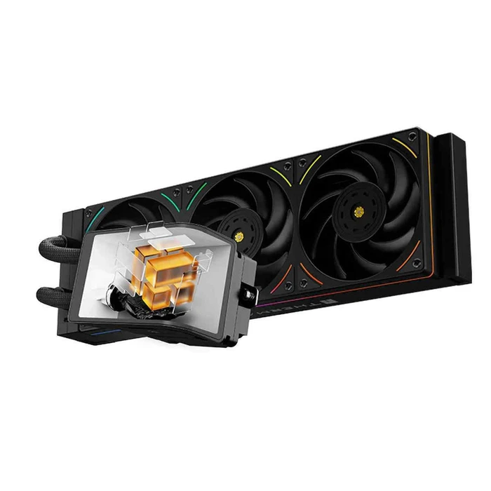 Thermalright Wonder Vision 360 UB AIO Liquid CPU Cooler — 360mm, ARGB, OLED Pump Display (Black)