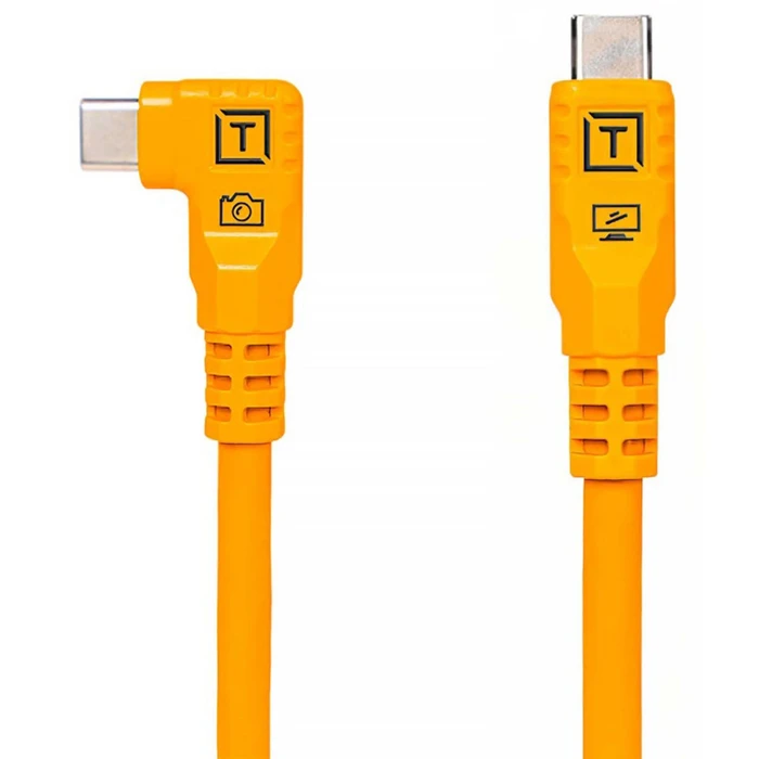 Tether Tools TetherPro USB-C σε USB-C γωνιακό δεξιά 9,4m πορτοκαλί
