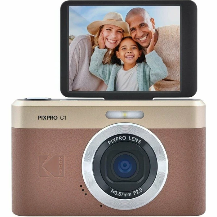 Kodak PIXPRO C1 Compact Digital Camera Brown - 13MP, 4x Optical Zoom
