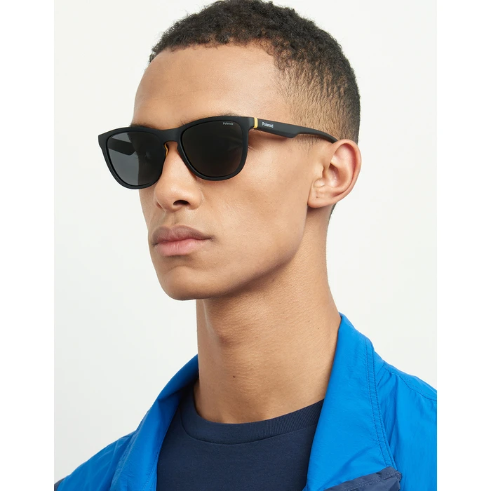 Polaroid Unisex Γυαλιά Ηλίου με Μαύρο Κοκκάλινο Σκελετό και Γκρι Polarized Φακό PLD2133/S 71CM9