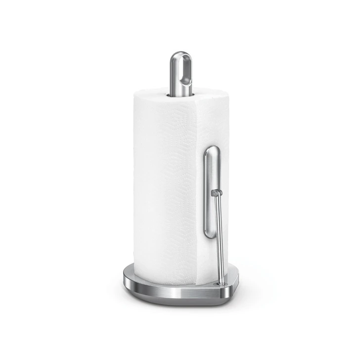 simplehuman Wall-Mounted Paper Towel Holder, Brushed Stainless Steel, Model KT1203
