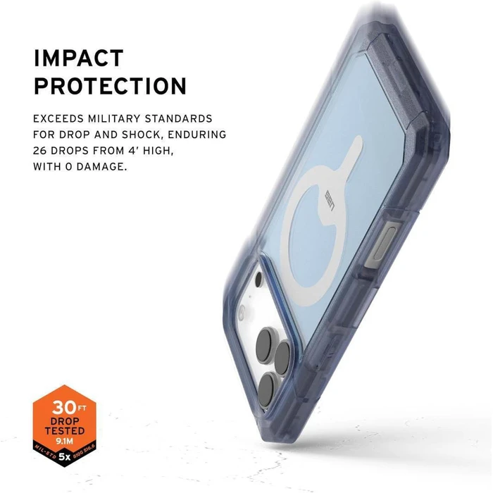 Θήκη UAG Trooper MagSafe για iPhone 17 Pro Max — Cloud Blue (2 τεμ., προστασία πίσω & ακμών, με προστασία οθόνης)