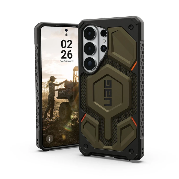 UAG Monarch Pro Θήκη Πλάτης από Αραμιδική Ίνα και Σιλικόνη Element Green (Galaxy S26 Ultra)