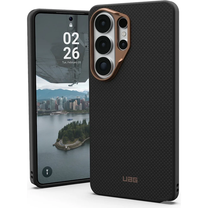 UAG Fibr Armr Magnet Back Cover with Built-in Magnetic Module for Samsung Galaxy S26 Ultra (Black/Bronze)