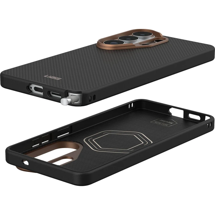 UAG Fibr Armr Magnet Back Cover with Built-in Magnetic Module for Samsung Galaxy S26 Ultra (Black/Bronze)