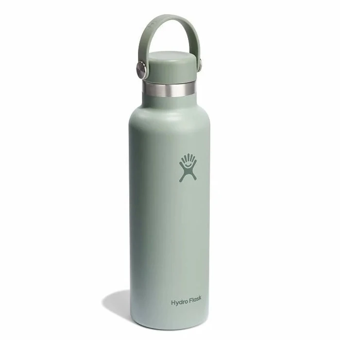 Hydro Flask Standard Mouth 21 oz (621 ml) Vacuum Insulated Bottle with Flex Straw Cap - Agave
