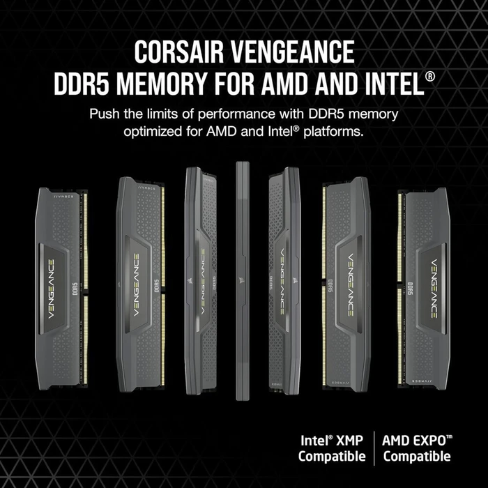 Corsair Vengeance DDR5 16GB 6000MHz CL36 (XMP / AMD EXPO) - Γκρι (Retail)
