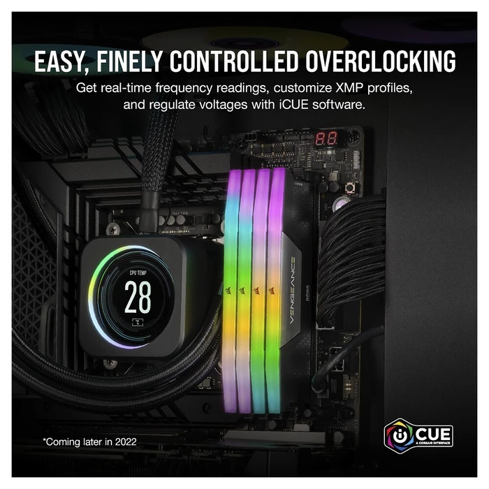 Corsair Vengeance RGB 8GB DDR5 5200MHz DIMM (Black) - CMH8GX5M1B5200C40