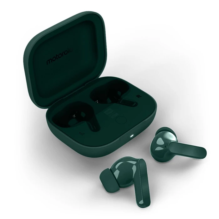 Motorola Moto Buds BASS Posy Green - Ακουστικά TWS In‑Ear με ANC και Hi‑Res Audio