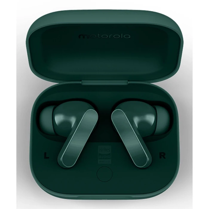 Motorola Moto Buds BASS Posy Green - Ακουστικά TWS In‑Ear με ANC και Hi‑Res Audio