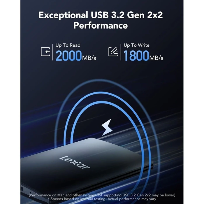 Lexar SL500 USB 3.2 Εξωτερικός SSD 1TB 2.5" Μαύρο