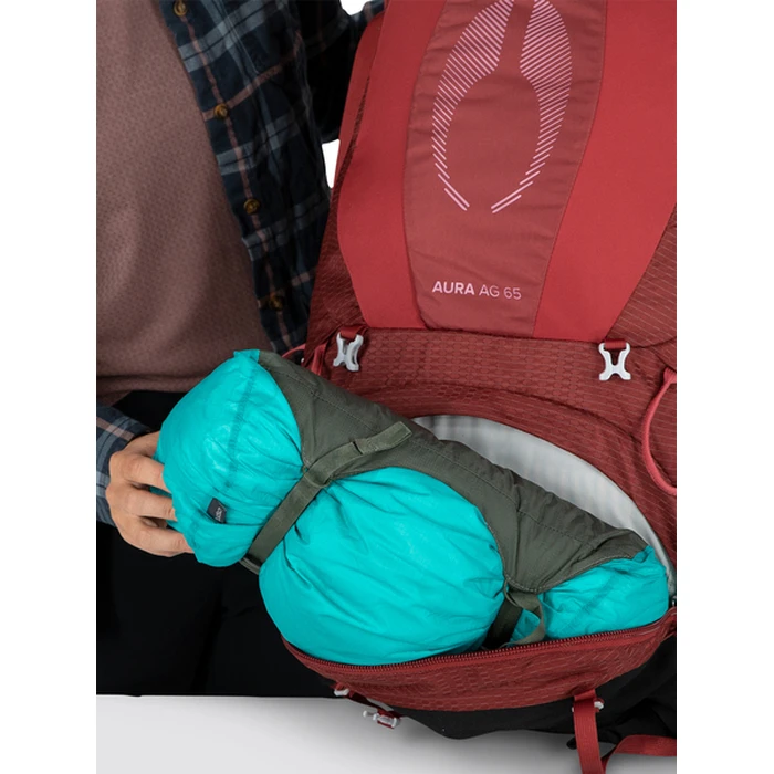 Osprey Aura AG 65 Ορειβατικό Σακίδιο 65lt Αδιάβροχο Berry Sorbet Red Expedition