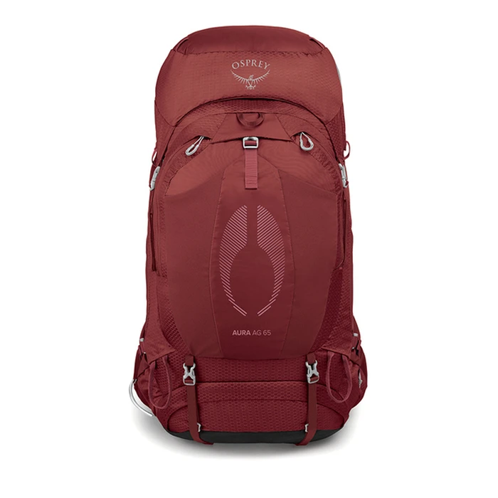 Osprey Aura AG 65 Ορειβατικό Σακίδιο 65lt Αδιάβροχο Berry Sorbet Red Expedition