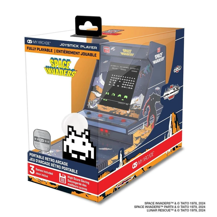 My Arcade Micro Pocket Space Invaders Φορητό Joystick Παίκτης