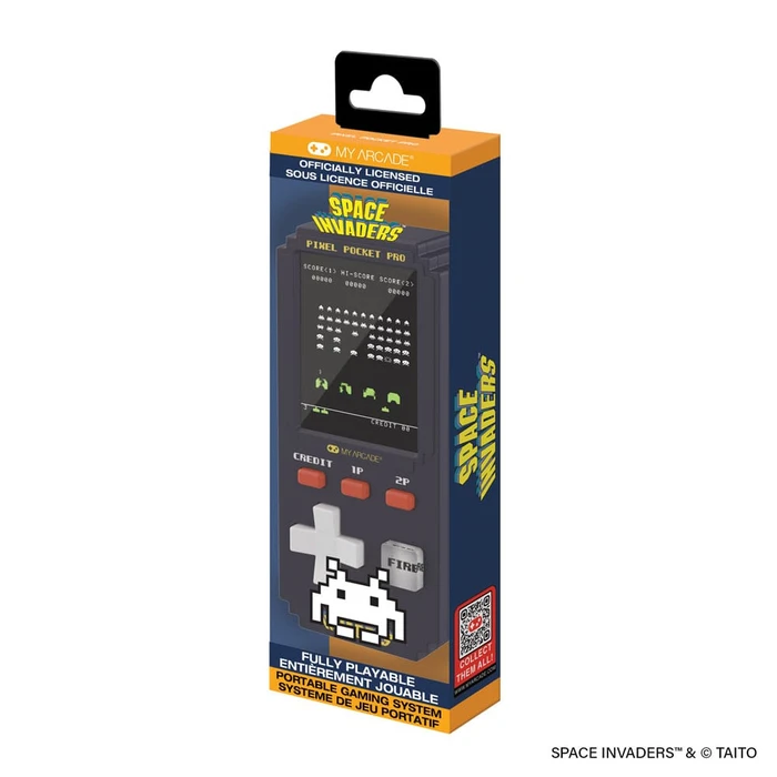 MY ARCADE Pixel Pocket Pro Space Invaders Handheld Gaming System