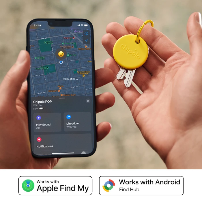 Chipolo Pop - Κίτρινο Bluetooth Finder (Apple Find My & Google Find Hub)