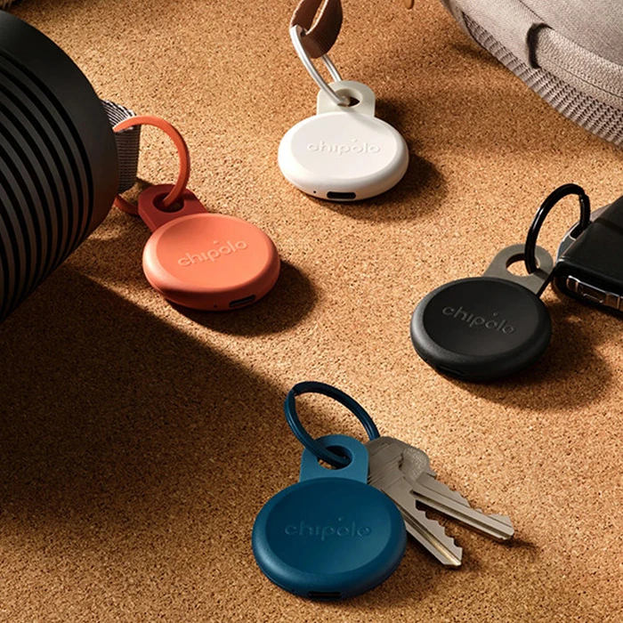 Chipolo LOOP 4 Pack Rechargeable Tracking Tag (Charcoal, Chalk, Navy, Coral)