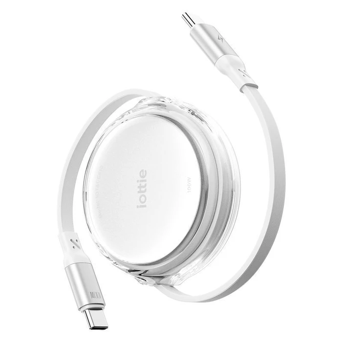 Καλώδια & αντάπτορες επικοινωνίας iOttie 100W Retractable USB-C Cable White 2-Pack