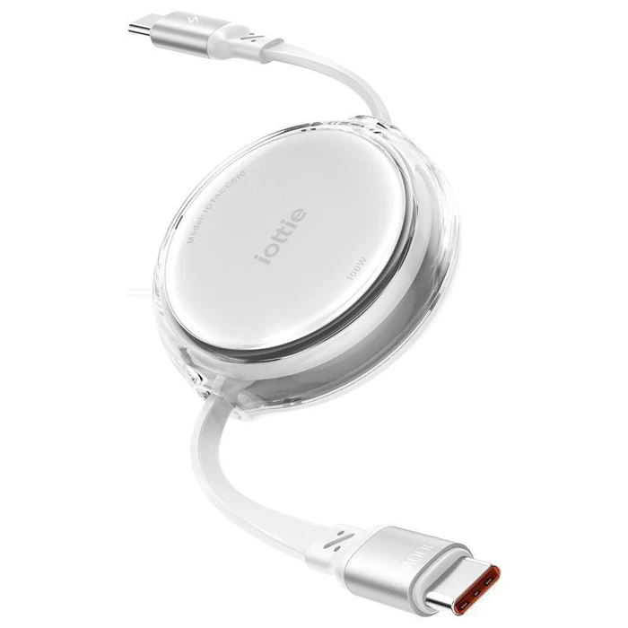 Καλώδια & αντάπτορες επικοινωνίας iOttie 100W Retractable USB-C Cable White 2-Pack