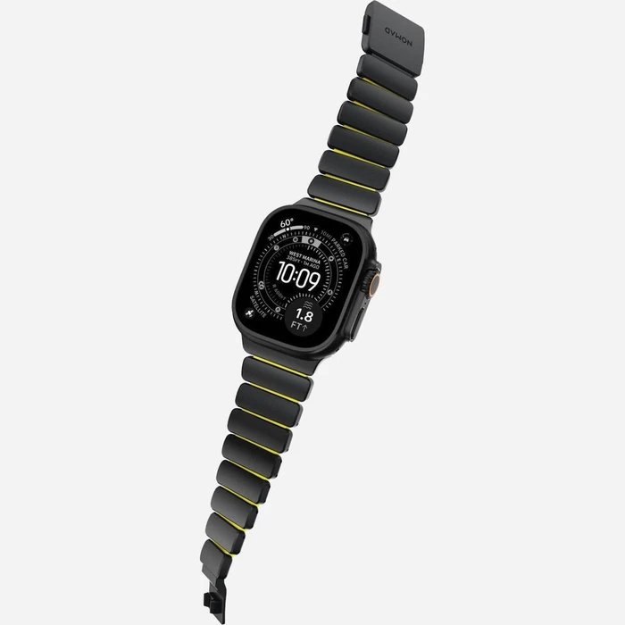 Nomad Stratos Λουράκι Ανοξείδωτο Ατσάλι Black Titanium / Volt (Apple Watch 44/45/46mm, Ultra 49mm)